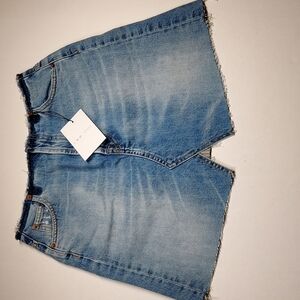 IRO . Jeans Frayed waist and Hem Denim Skirt